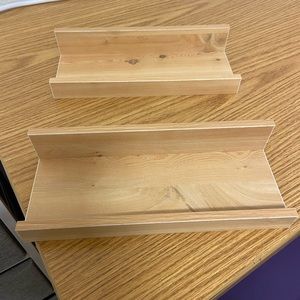 2 Piece Wooden Shelf Set